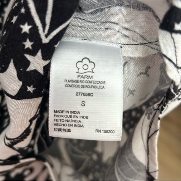 Farm Rio for Anthropologie | Playful Printed Surf Shirt | Like New | Size S - Picture 9 of 11